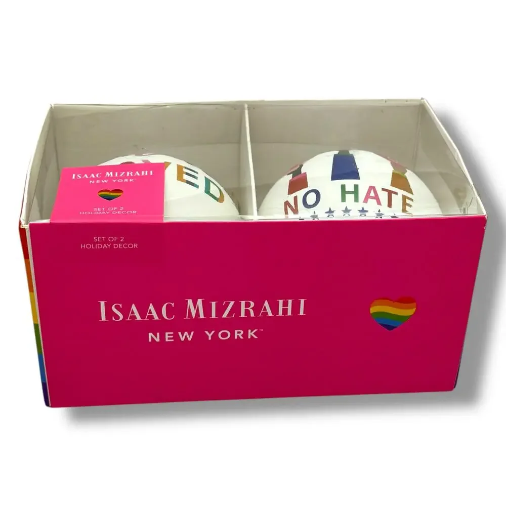 Isaac Mizrahi New York No Hate You Are Loved Ornament Set
